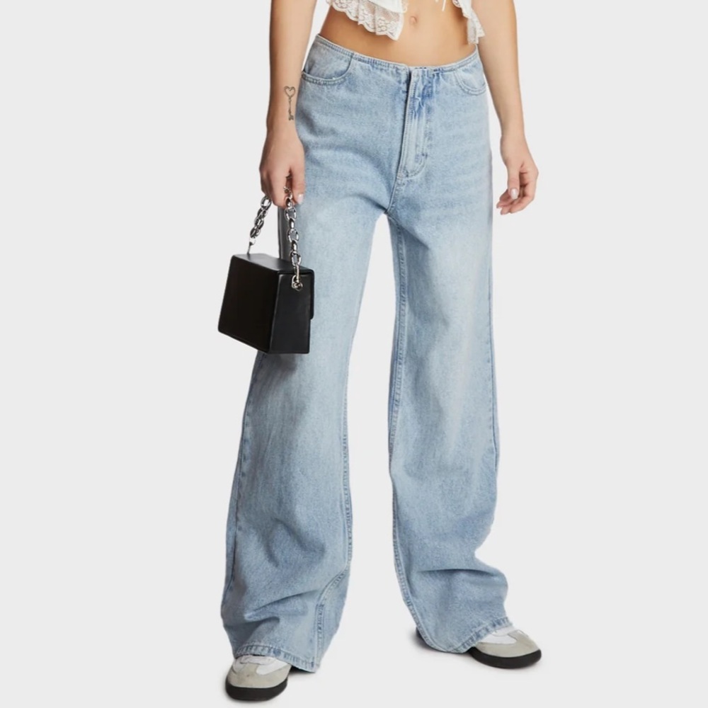 Lionness Practical Magic Low Rise Light Blue Jeans